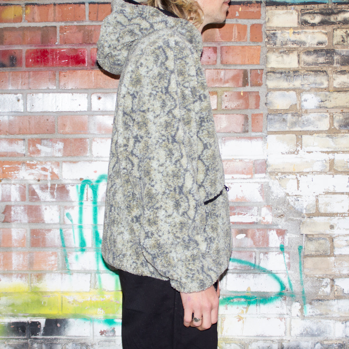Snake Jacquard Sherpa Jacket