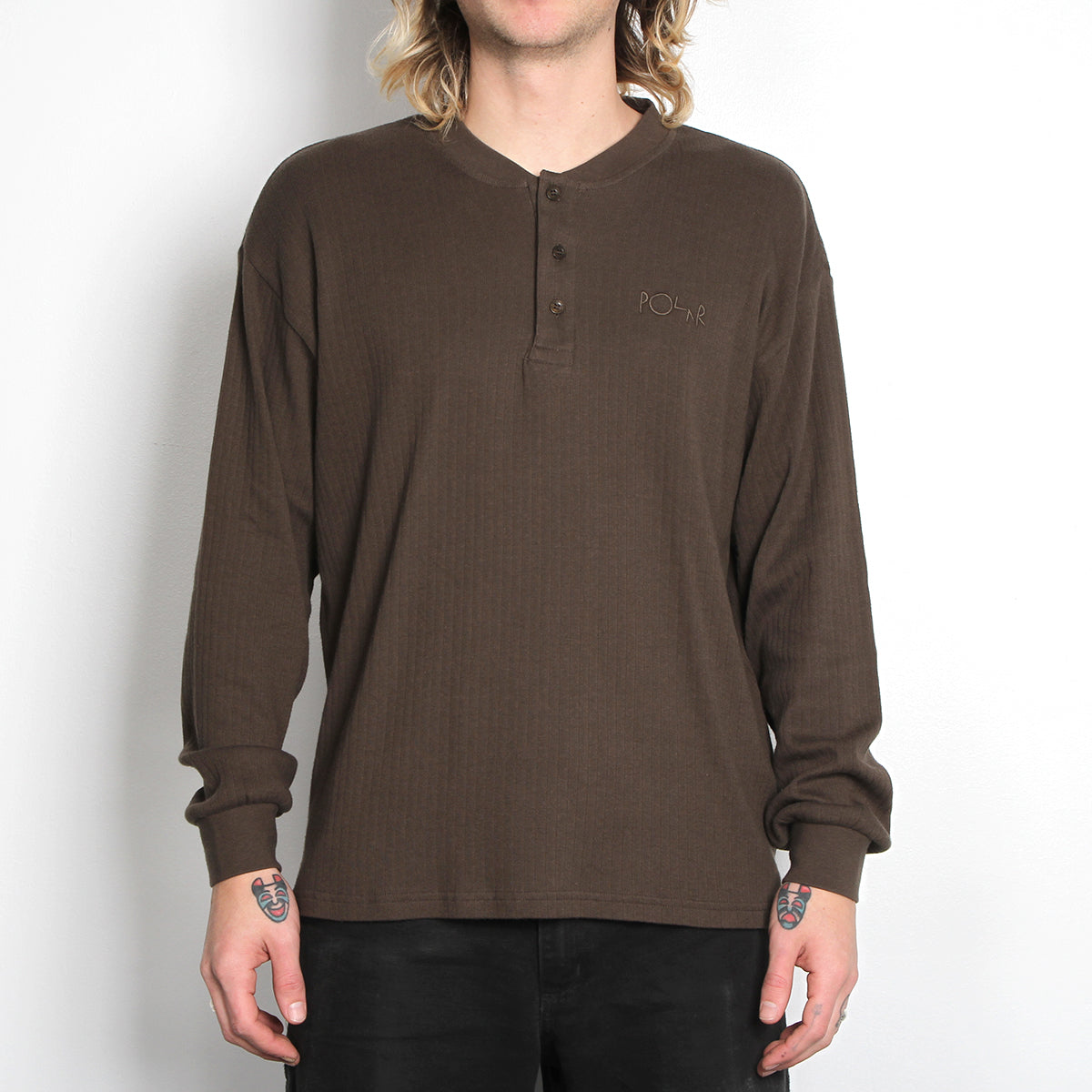 Rib Henley L/S T-Shirt