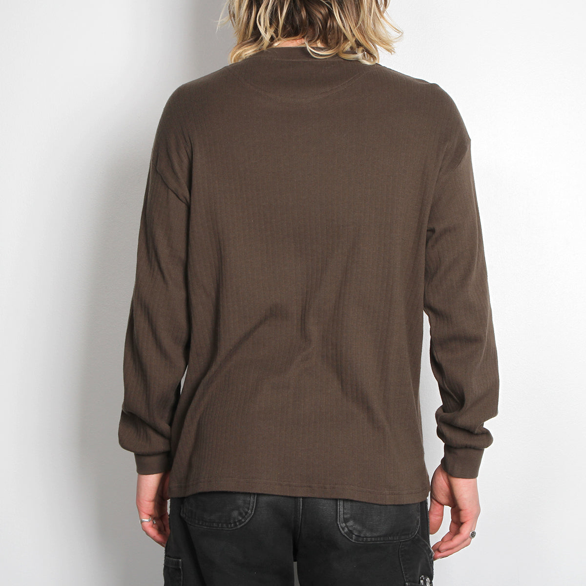 Rib Henley L/S T-Shirt