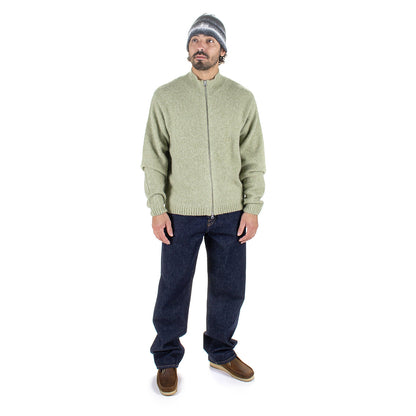 Brushed Mock Full Zip Sweater
