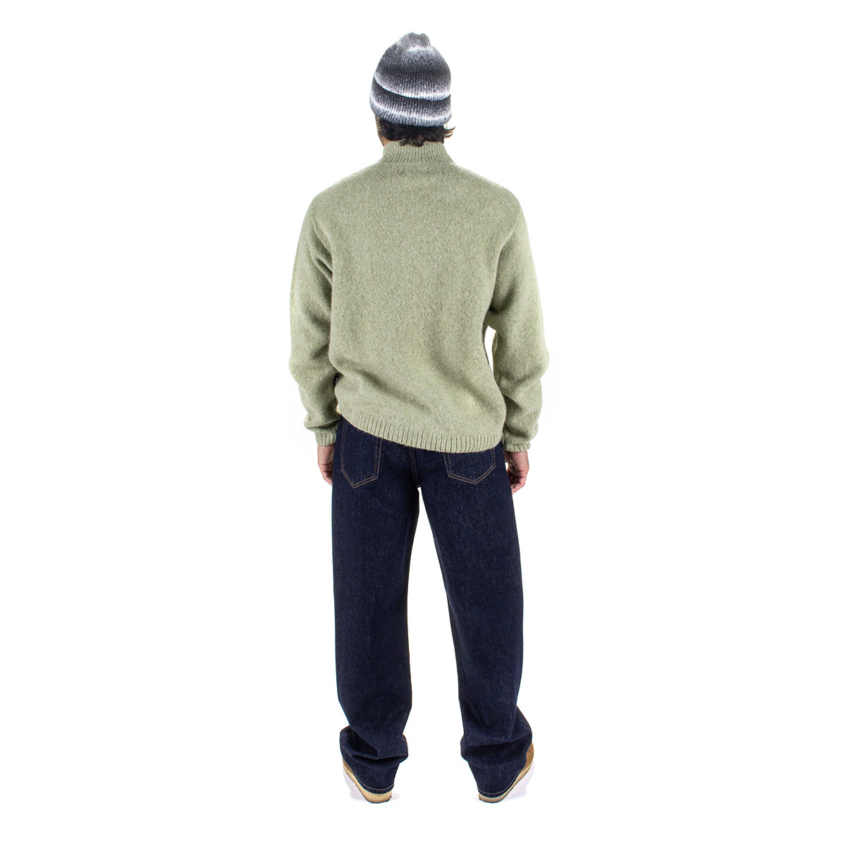 Brushed Mock Full Zip Sweater