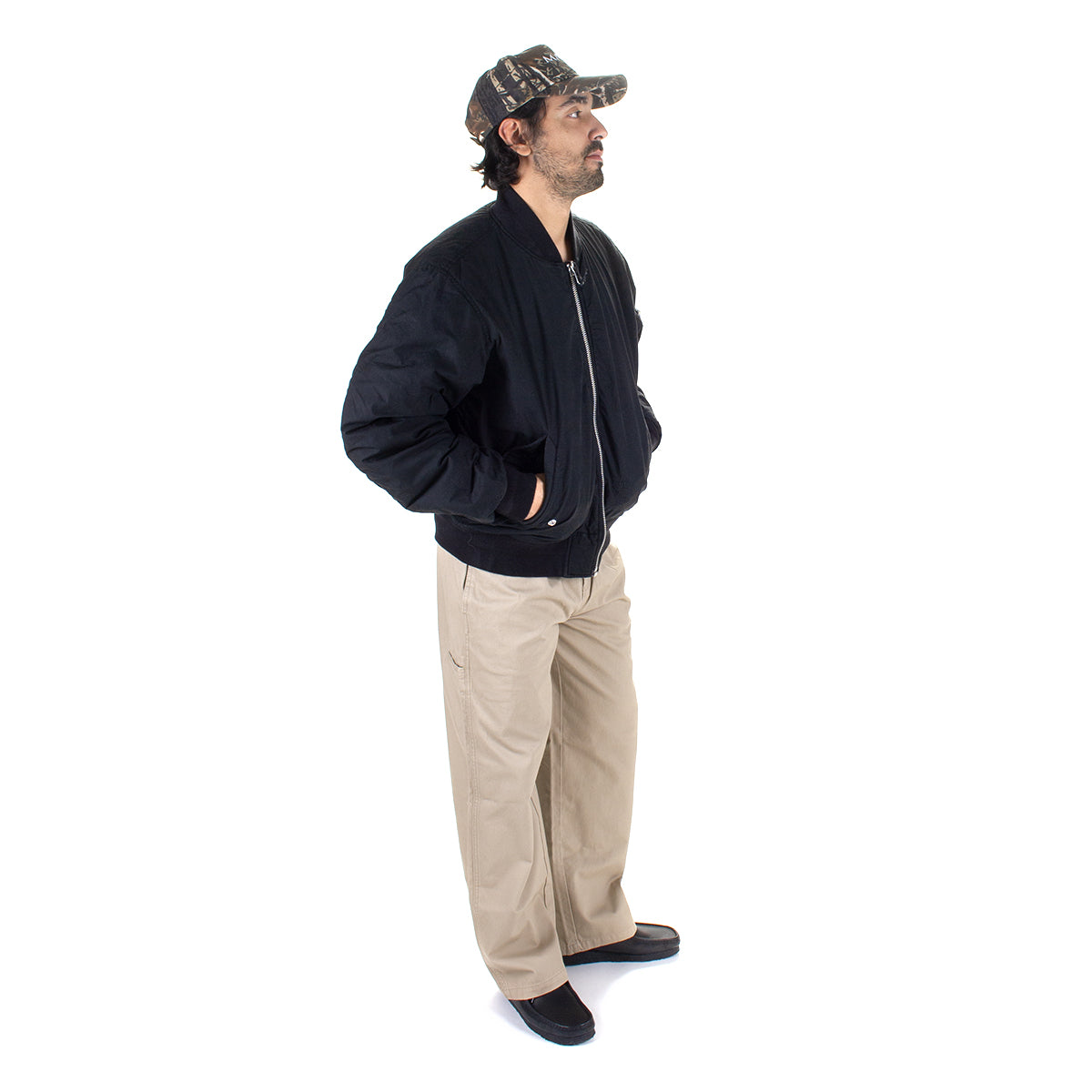 Quilted Waxed Bomber