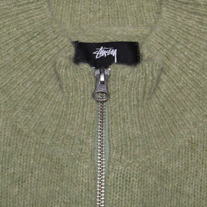 Brushed Mock Full Zip Sweater