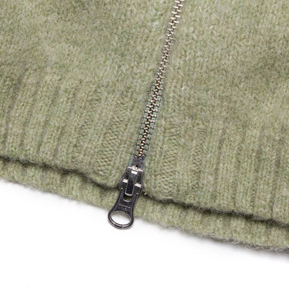 Brushed Mock Full Zip Sweater