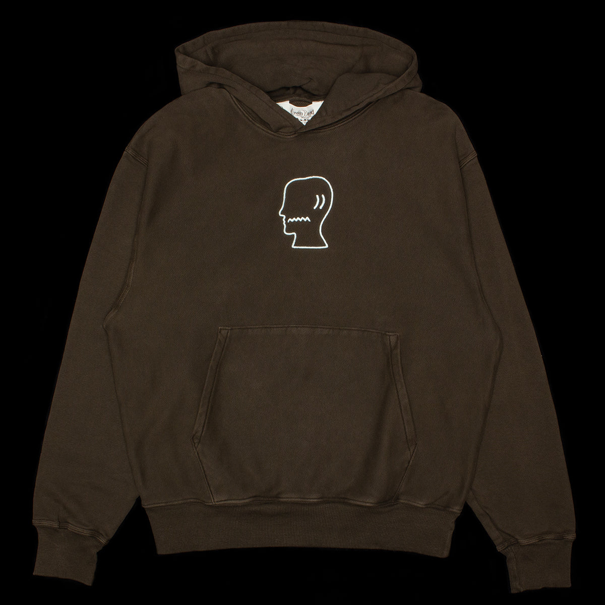 3D Embroidered Logohead Garment Dyed Hoodie