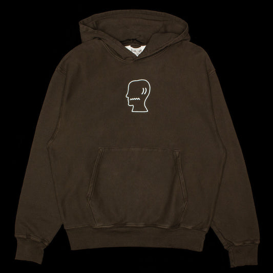 3D Embroidered Logohead Garment Dyed Hoodie