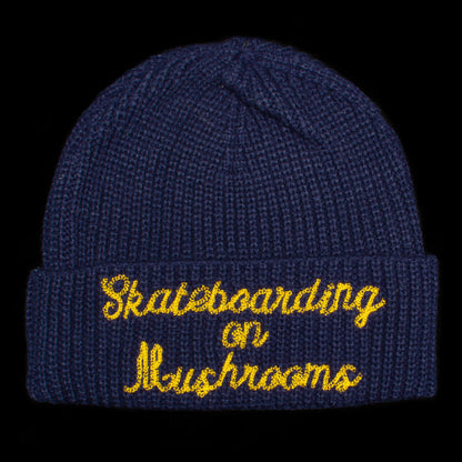 Skateboarding On Mushrooms Beanie