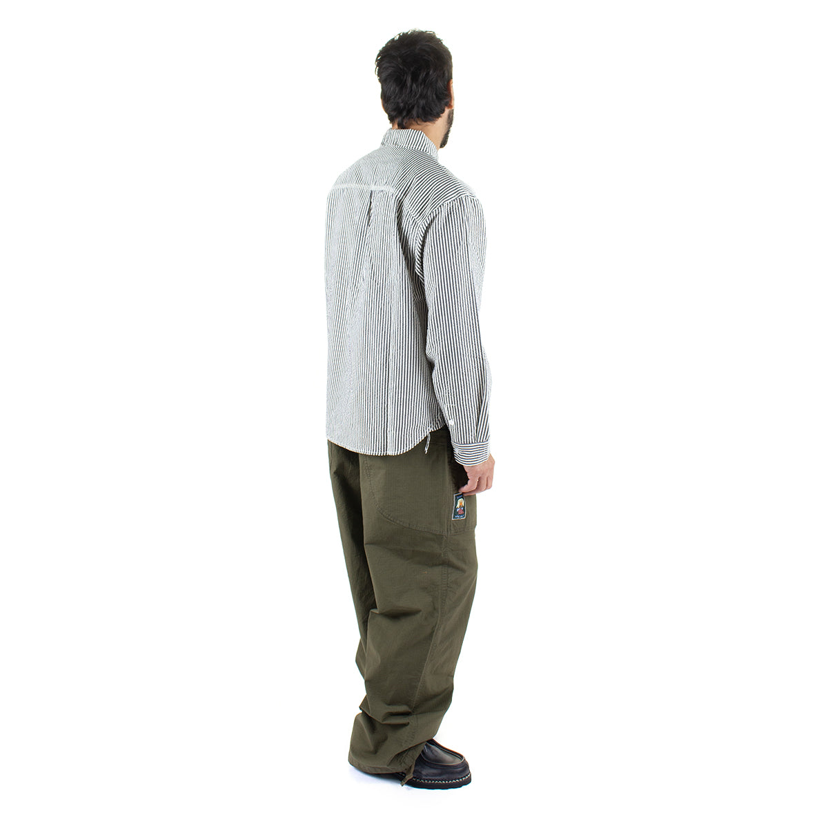 Angel Striped Half-Zip Work Shirt