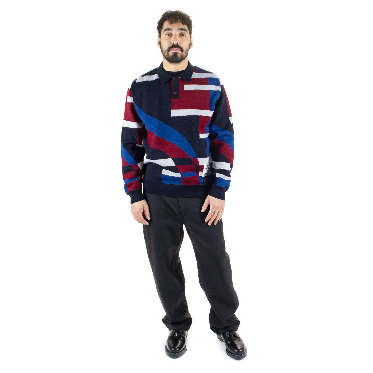Vertical Forest Knitted Polo
