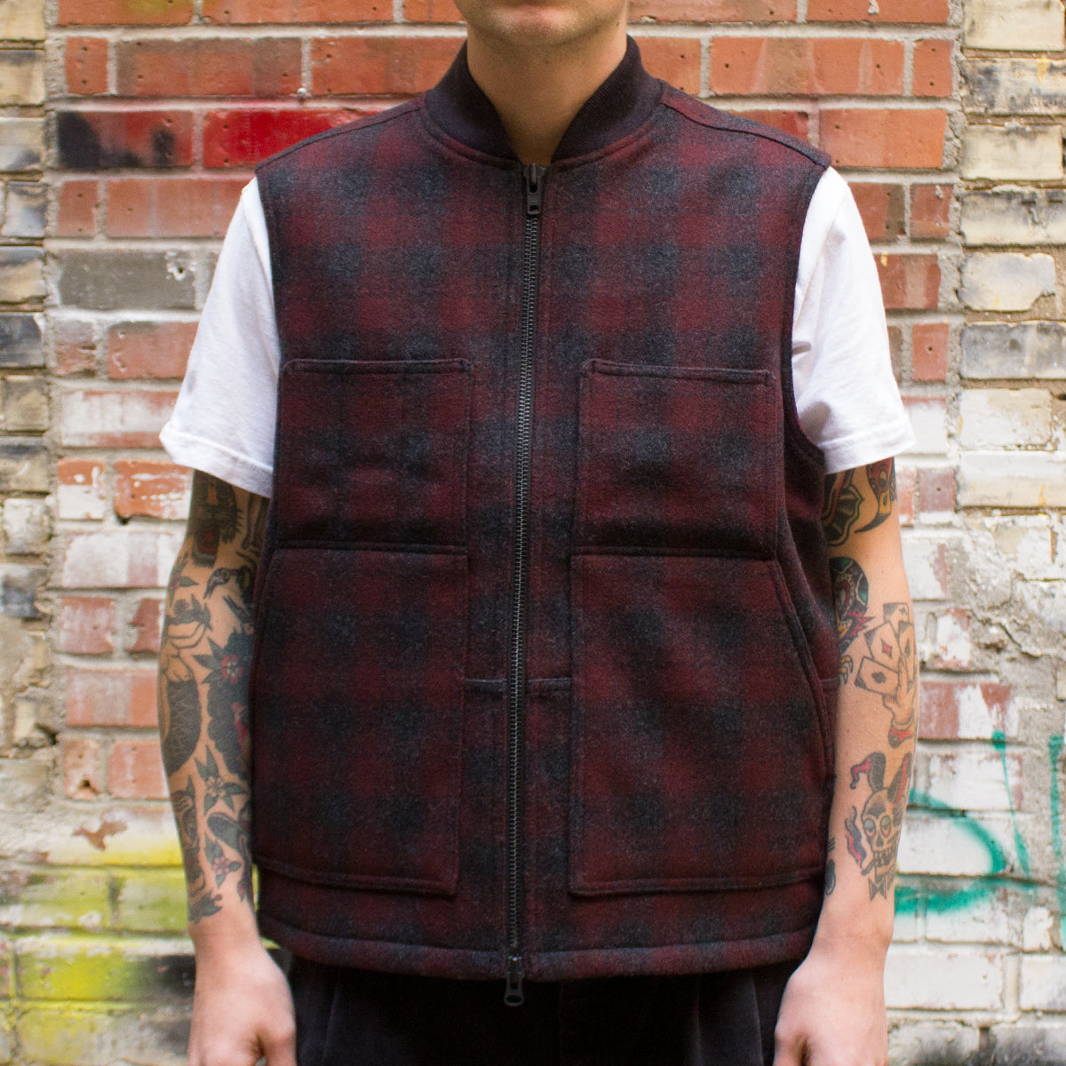 Lined Mackinaw Wool Work Vest