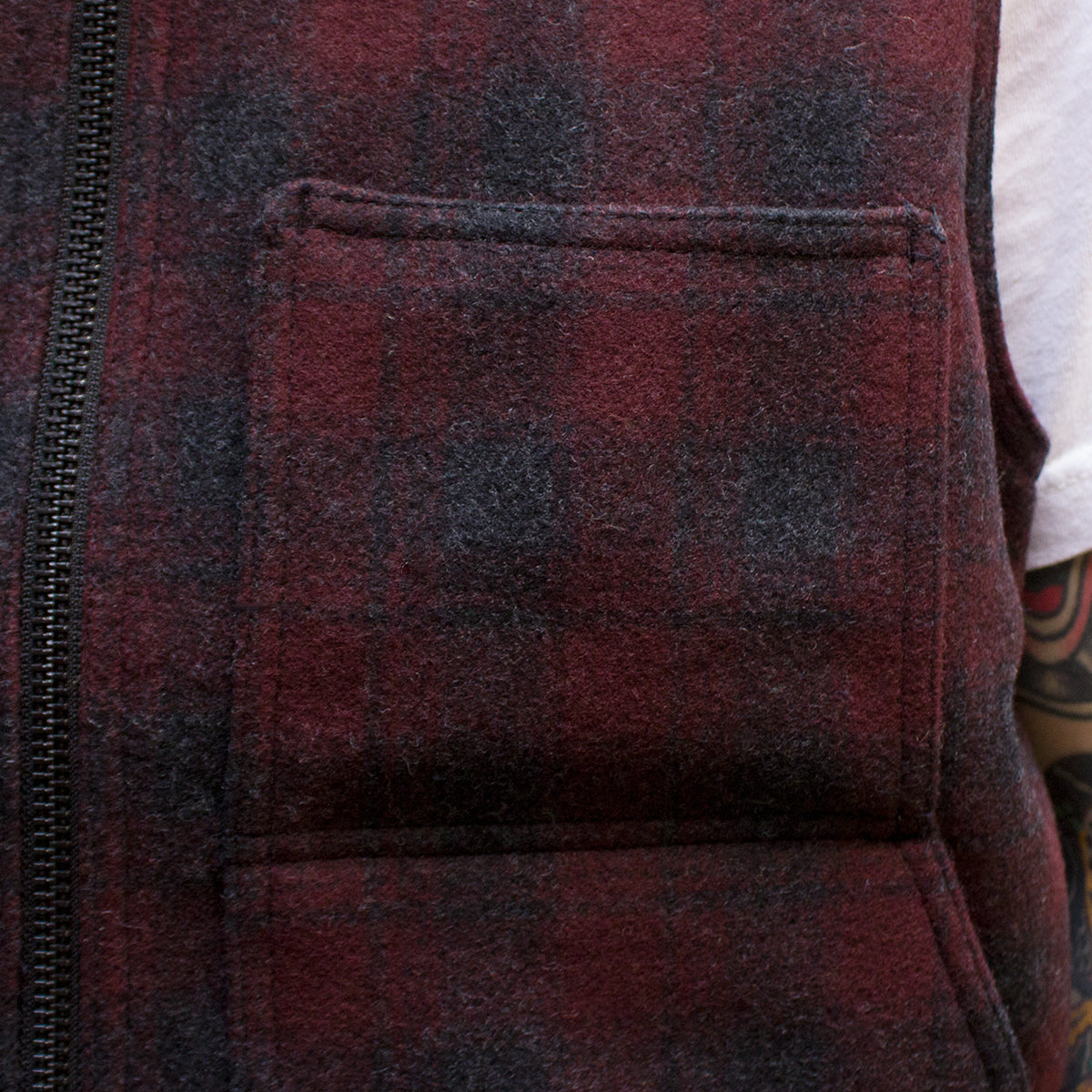 Lined Mackinaw Wool Work Vest