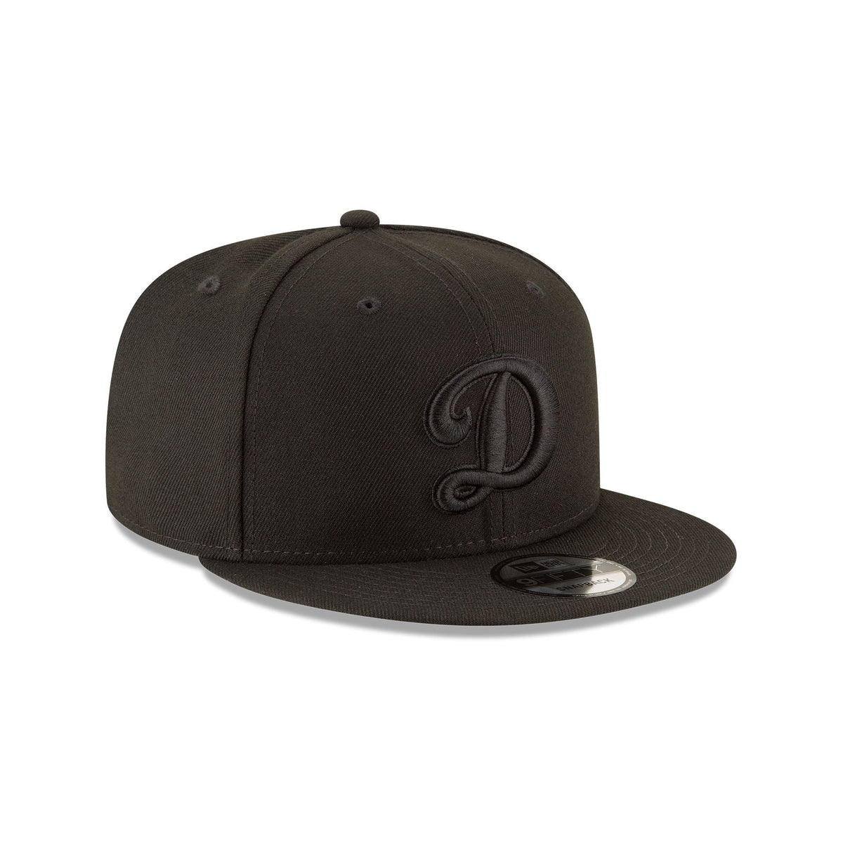 Los Angeles Dodgers Basic All Black 9FIFTY Snapback Hat