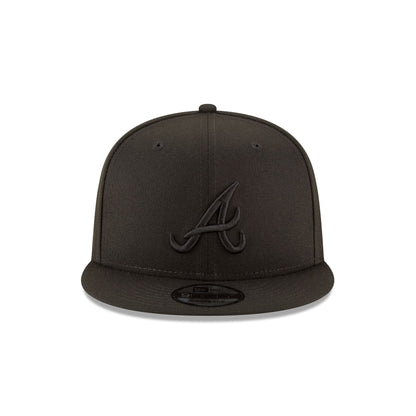 Atlanta Braves Basic All Black 9FIFTY Snapback Hat