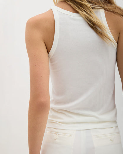 Womens Vintage Rib Tank - Lyocell Rib Knit - Bone