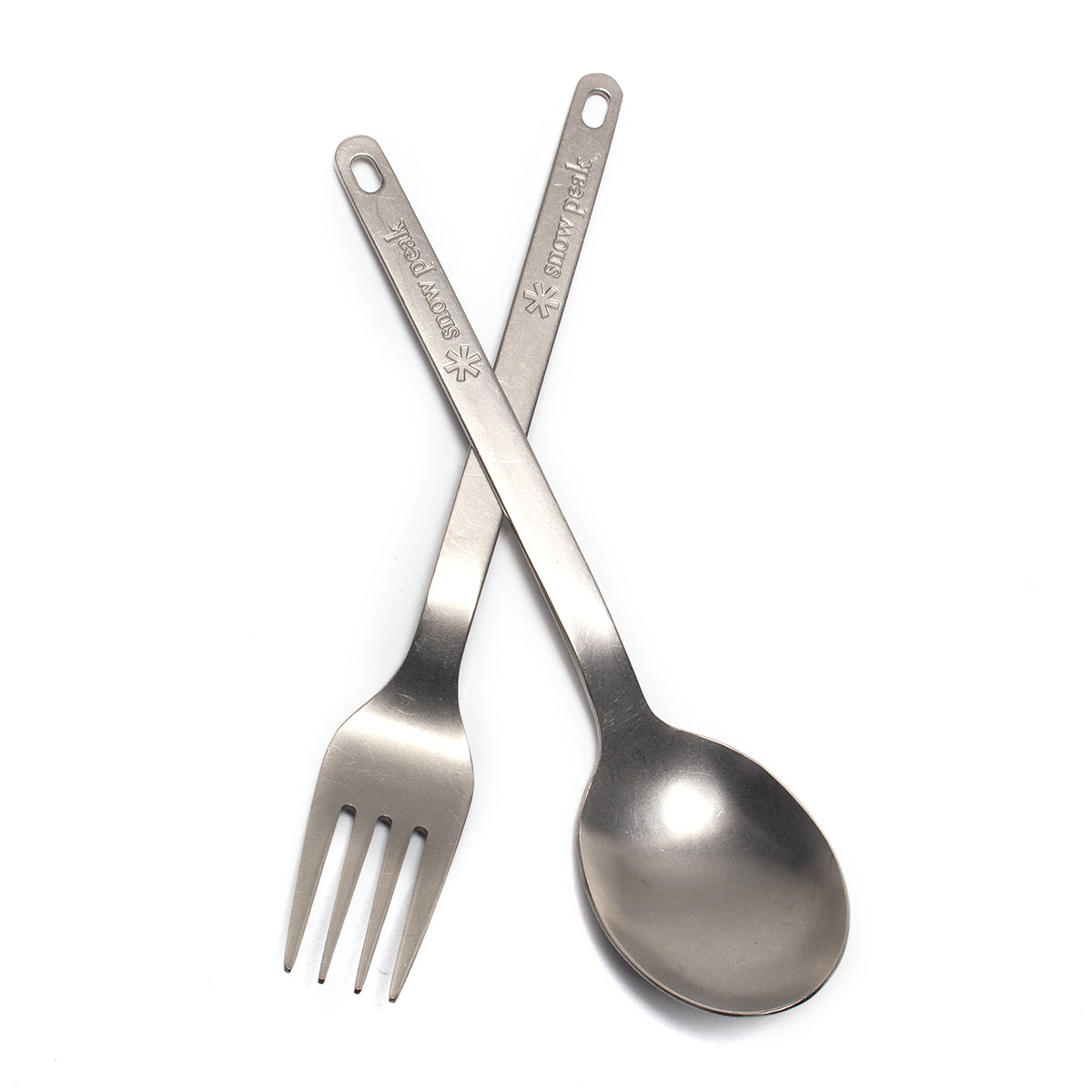 Titanium Fork & Spoon Set - Silver Case
