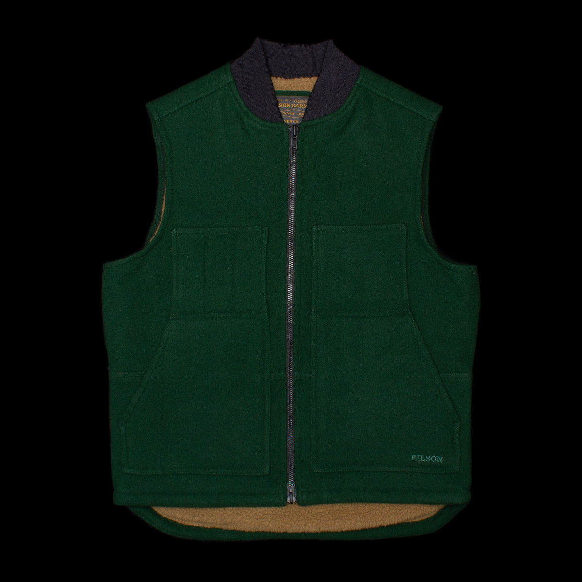 Lined Mackinaw Wool Work Vest