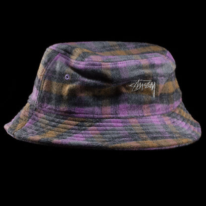 Brushed Plaid Bucket Hat