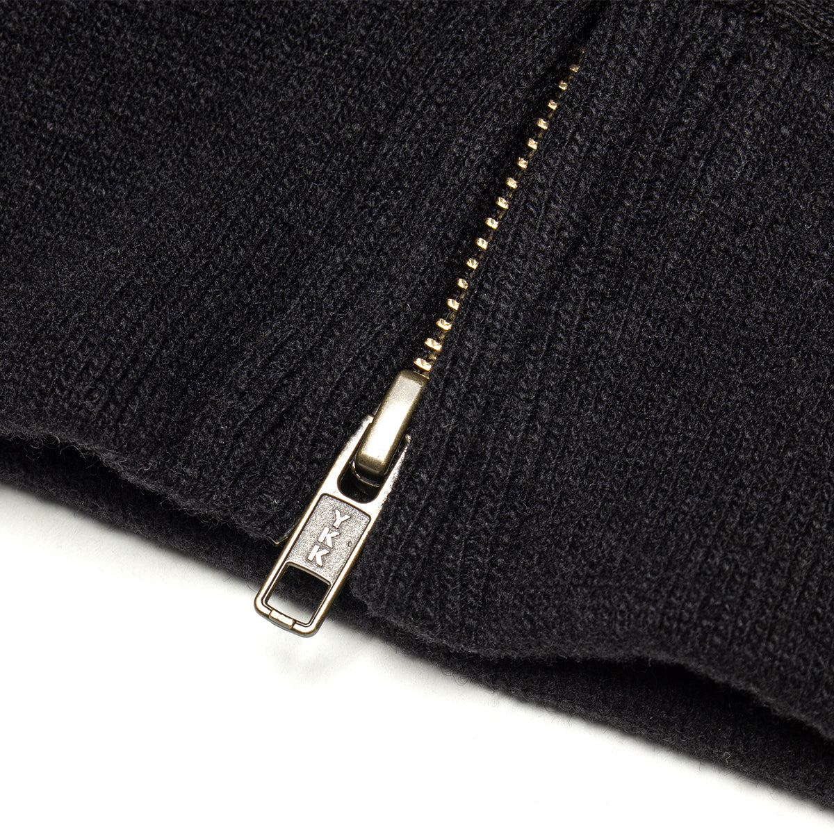 Brass Zip Knit Hood