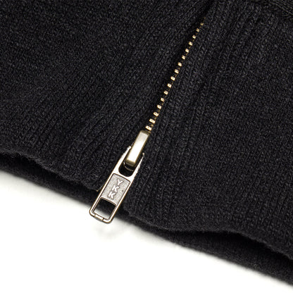 Brass Zip Knit Hood