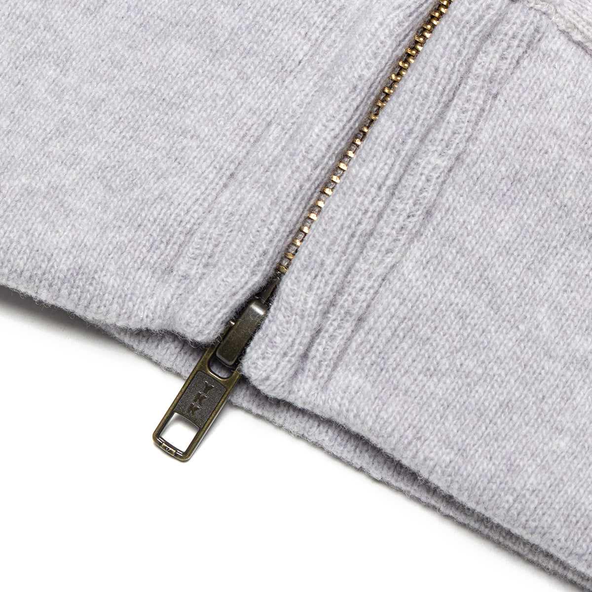 Brass Zip Knit Hood