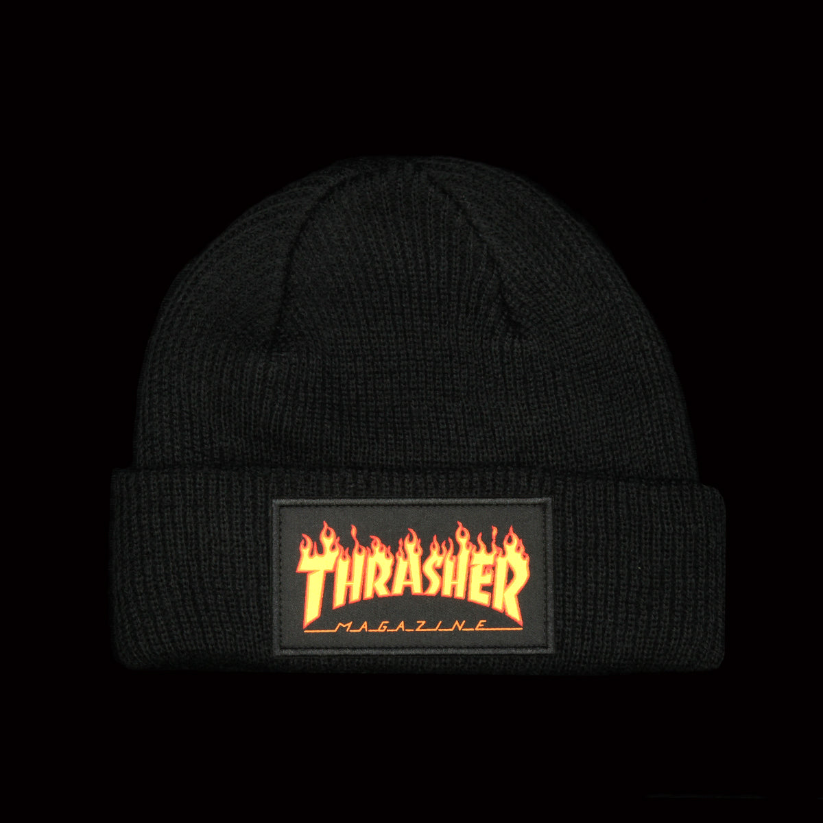 Flame Patch Logo Beanie