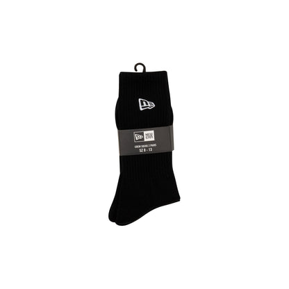 New Era Cap Black 2-Pack Crew Socks