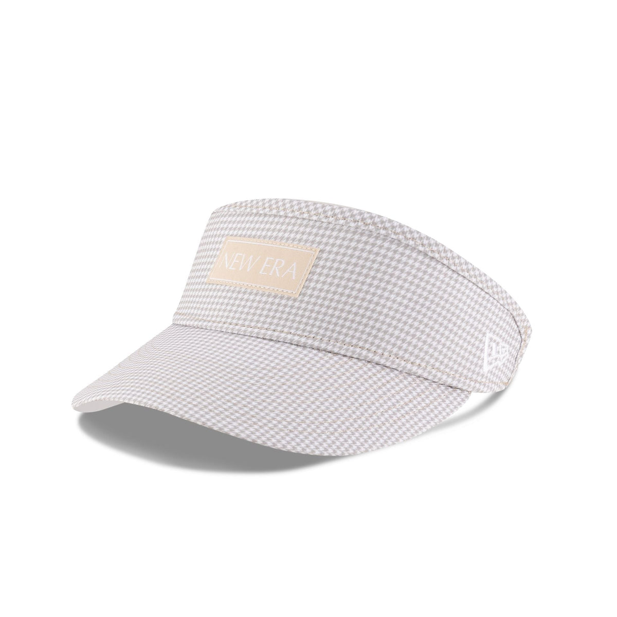 New Era Cap Houndstooth Beige Visor Adjustable Hat