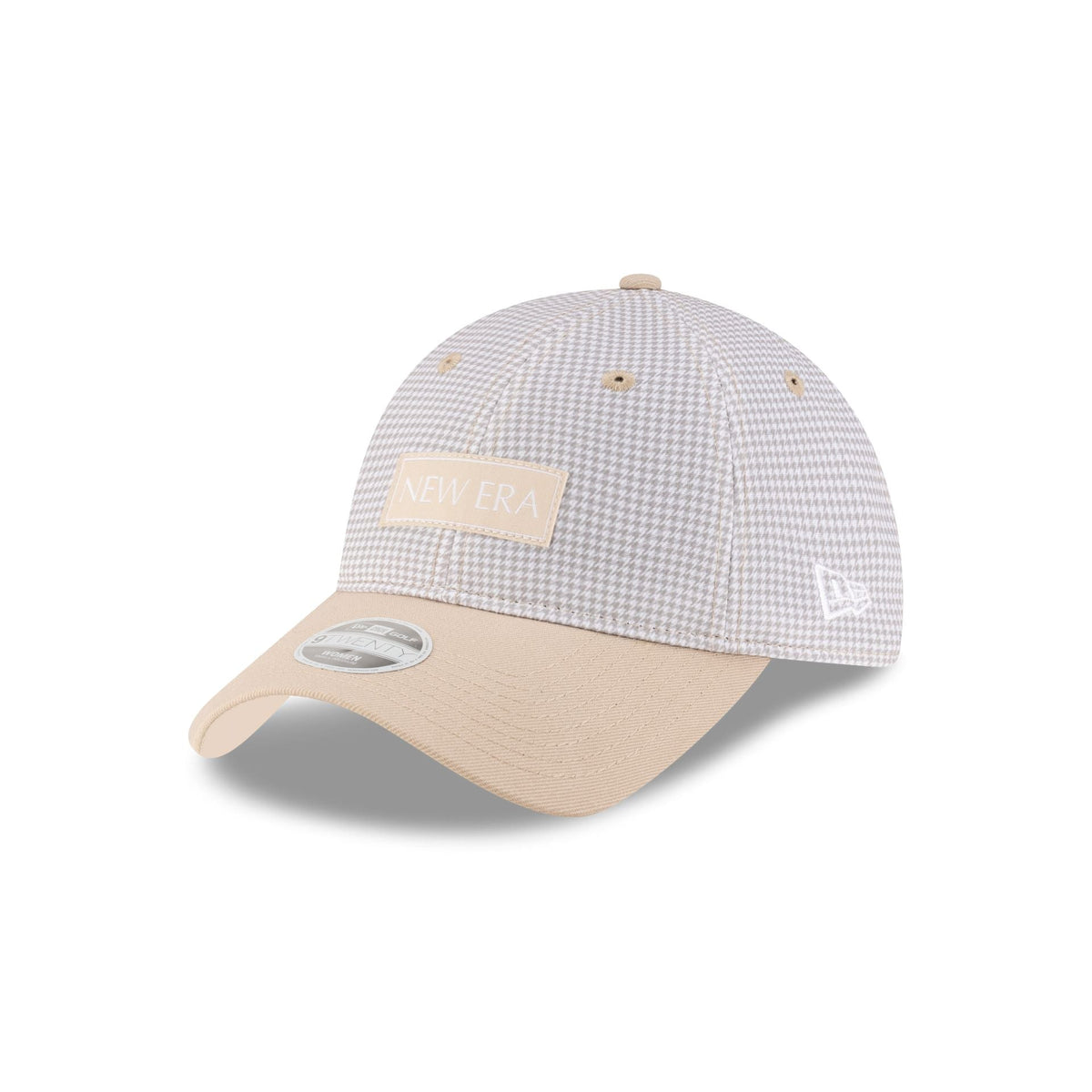 New Era Cap Houndstooth Beige 9TWENTY Adjustable Hat