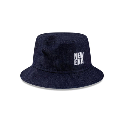 New Era Cap Square Logo Indigo Denim Bucket Hat