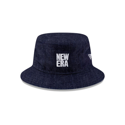 New Era Cap Square Logo Indigo Denim Bucket Hat
