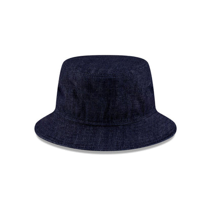 New Era Cap Square Logo Indigo Denim Bucket Hat