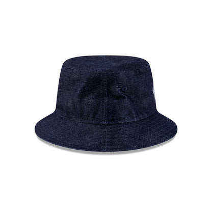 New Era Cap Square Logo Indigo Denim Bucket Hat