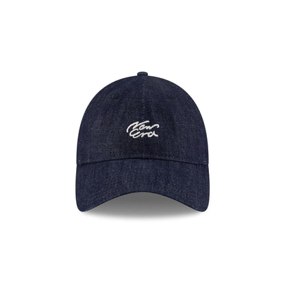 New Era Cap Handwritten Indigo Denim 9TWENTY Adjustable Hat