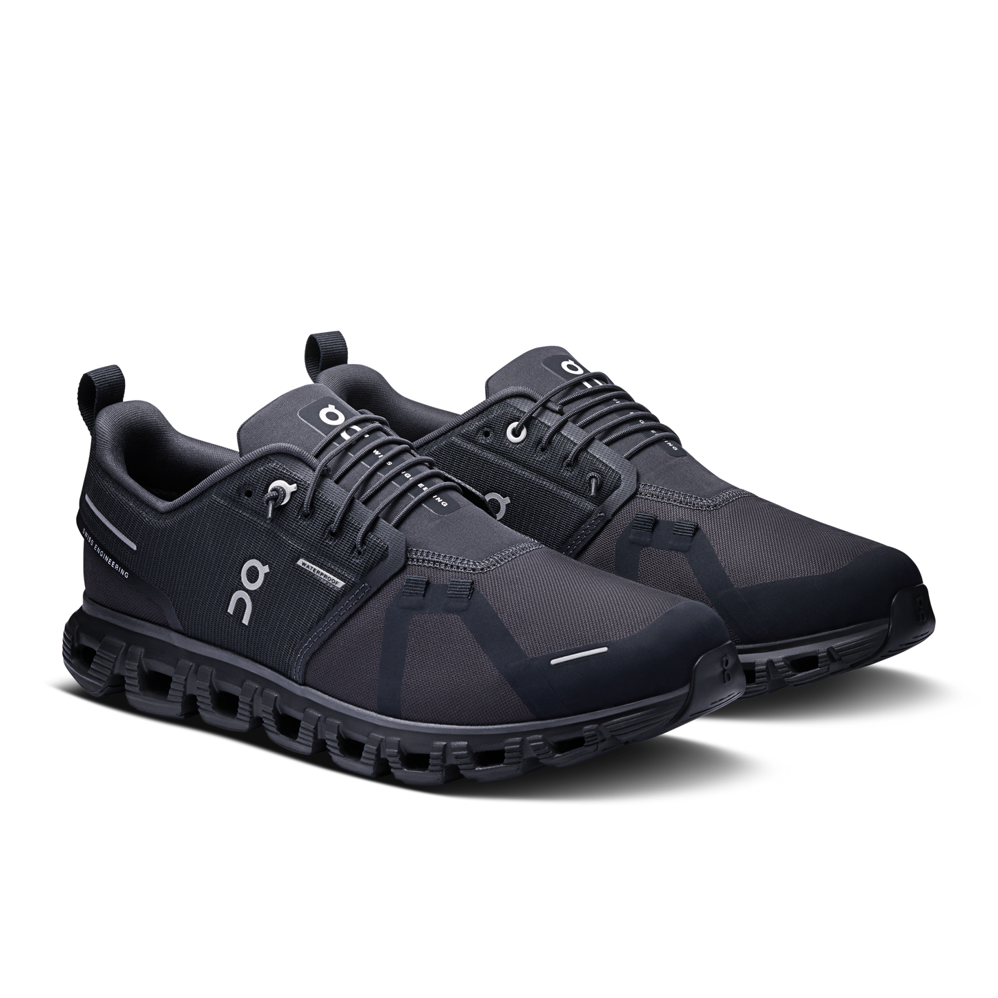 On Running Men's Cloud 6 Waterproof Shoes - Black / Black