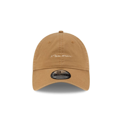 New Era Cap Handwritten Brown 9TWENTY Adjustable Hat