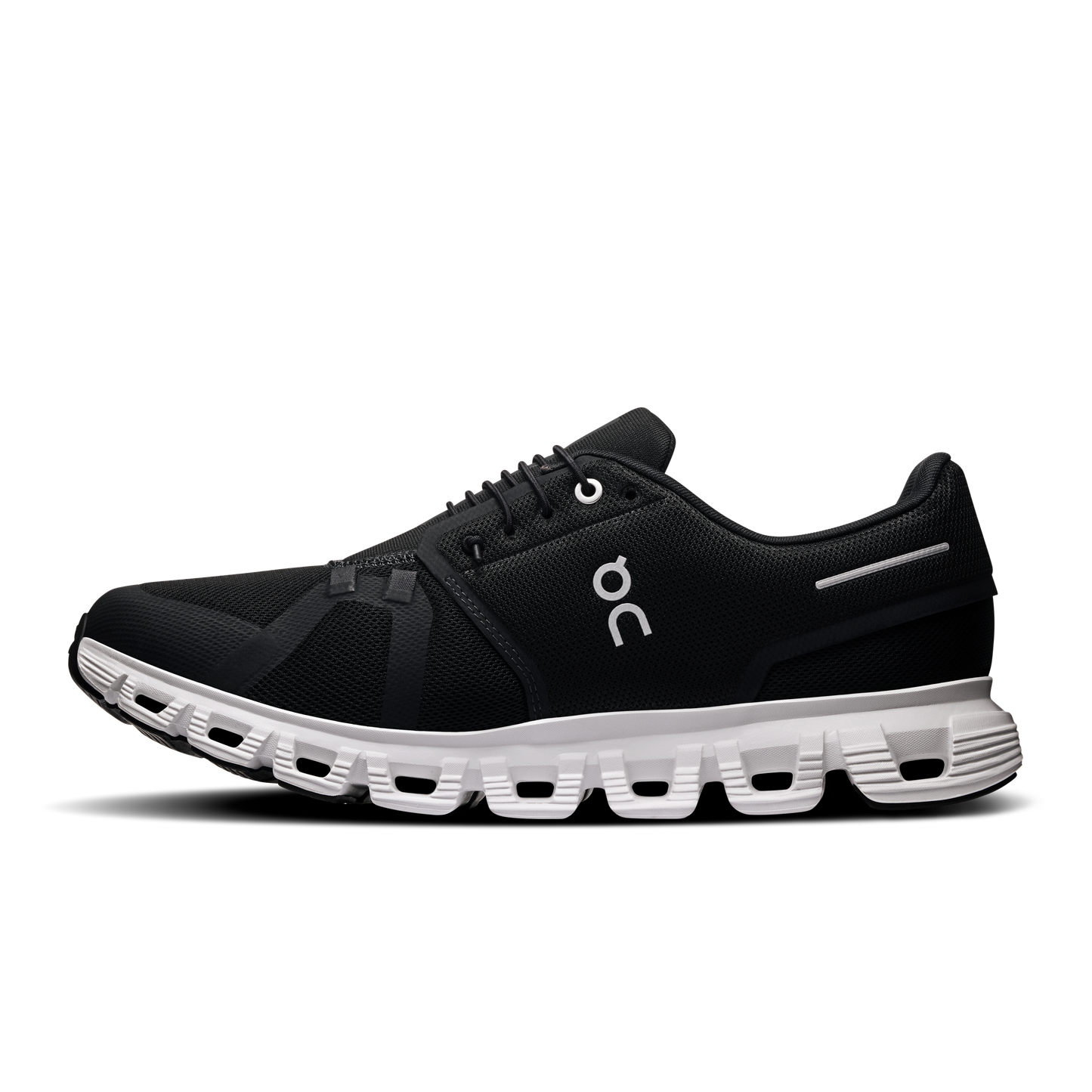 On Running Men's Cloud 6 Wide Shoes - Black / White
