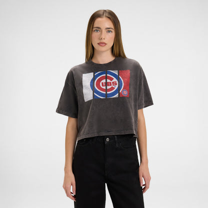 Atlanta Braves Sport Night Black Cropped Women's T-Shirt