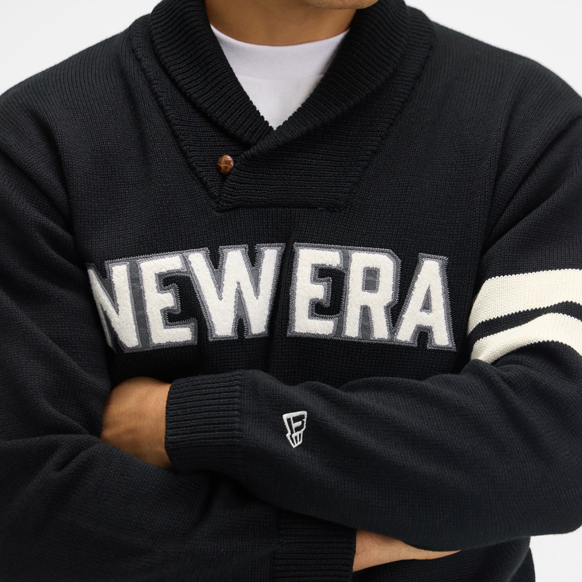 New Era Cap Black Shawl Sweater