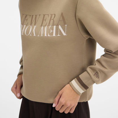 New Era Cap Tech Sweat Beige Mockneck