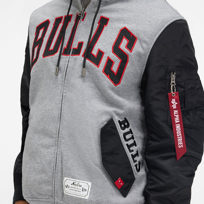 Alpha Industries x Boston Celtics Gray MA-1 Full Zip Fleece Jacket