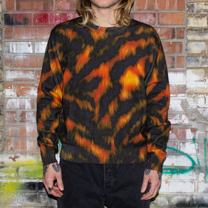 Printed Fur Sweater