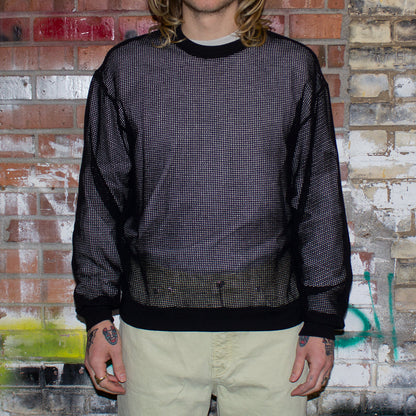 Cotton Mesh L/S Crew