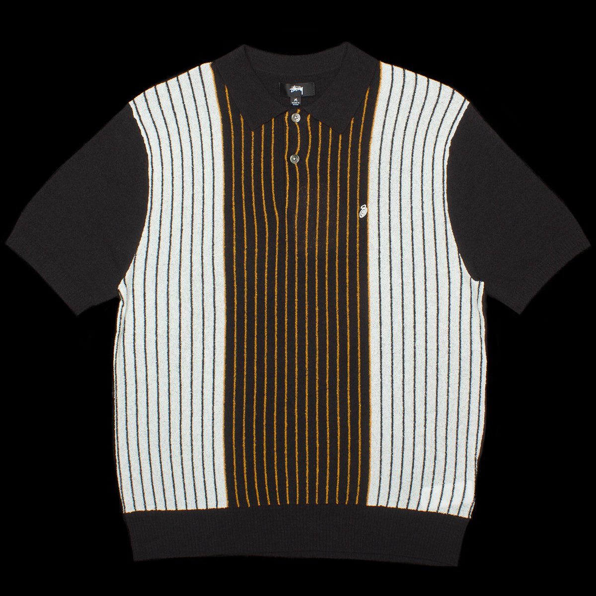 Textured S/S Polo Sweater
