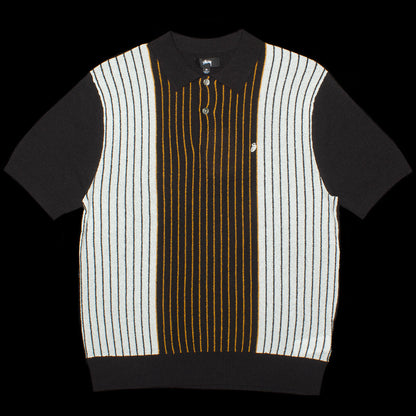 Textured S/S Polo Sweater