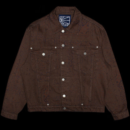 Sun Dyed Allover Printed Denim Jacket