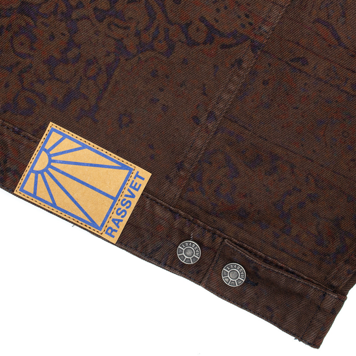 Sun Dyed Allover Printed Denim Jacket