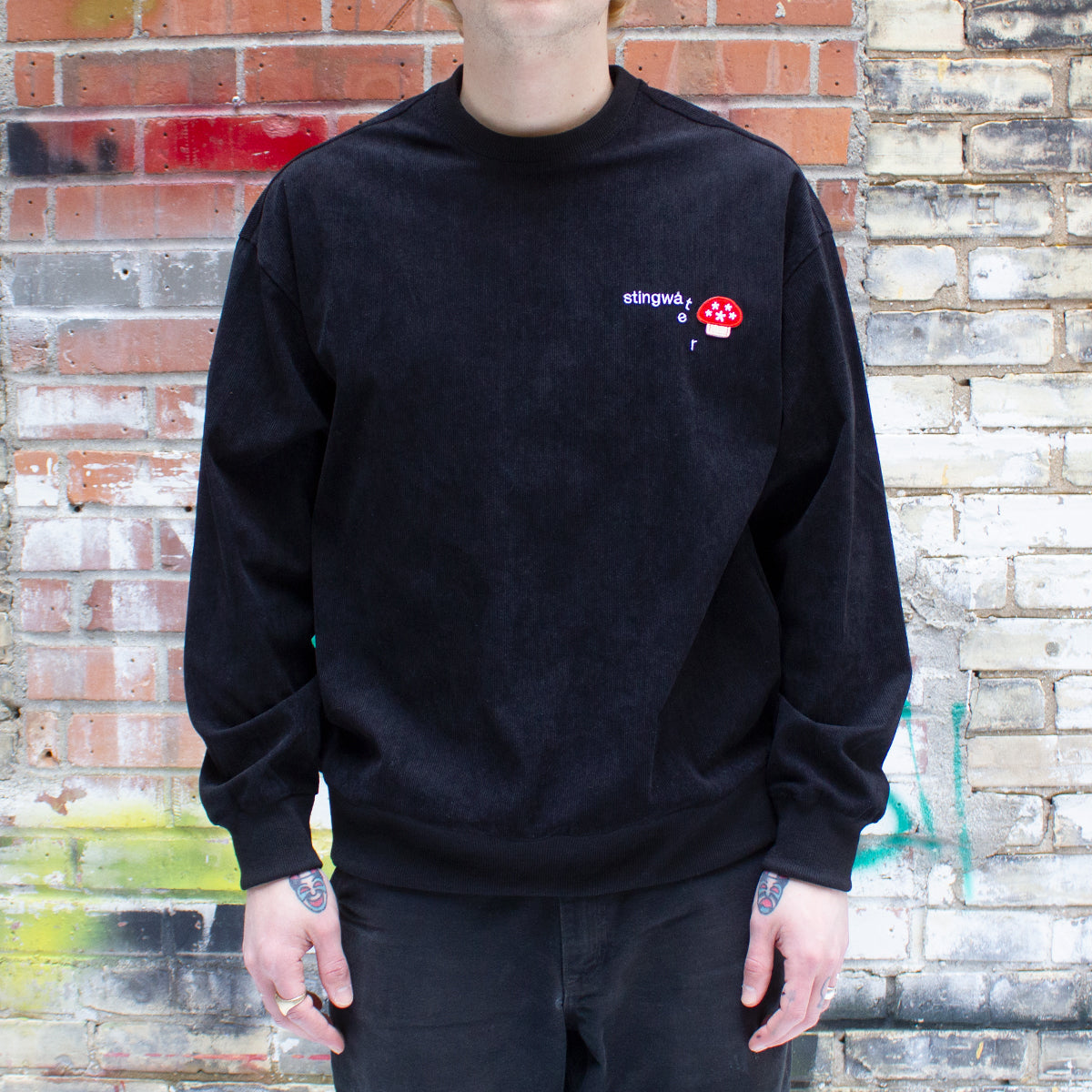 Melting Logo Corduroy Crewneck