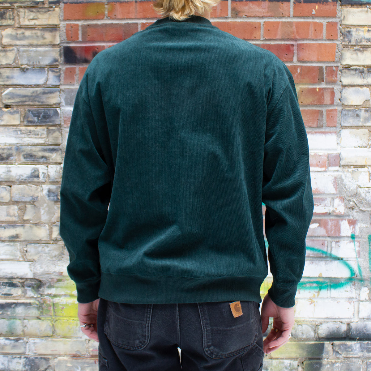 Melting Logo Corduroy Crewneck
