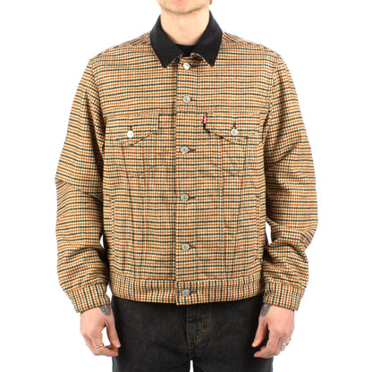 Vintage Fit Houndstooth Trucker Jacket