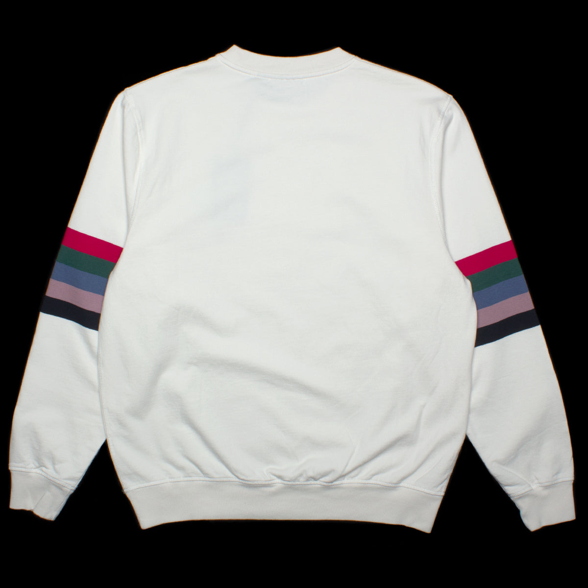 Bird Face Font Sleeve Stripes Sweatshirt